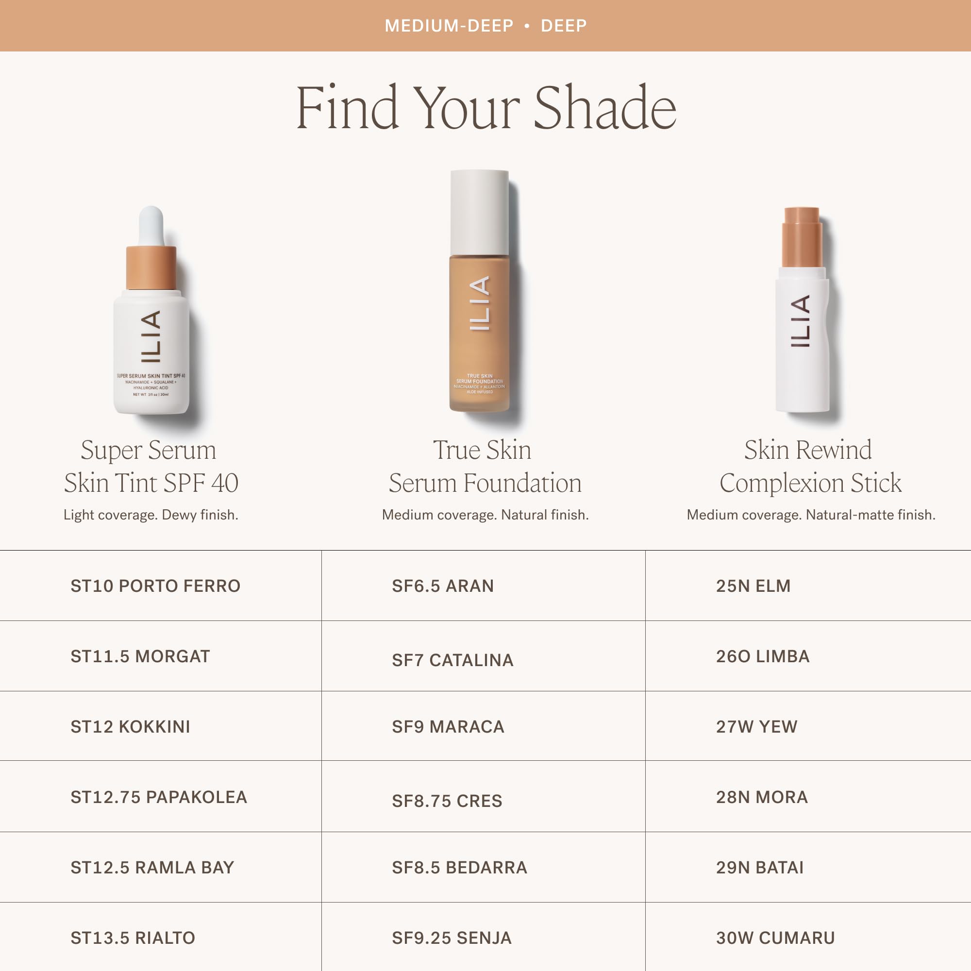 ILIA True Skin Serum Foundation | Buildable Coverage, Weightless Feel, Vegan & Cruelty-Free