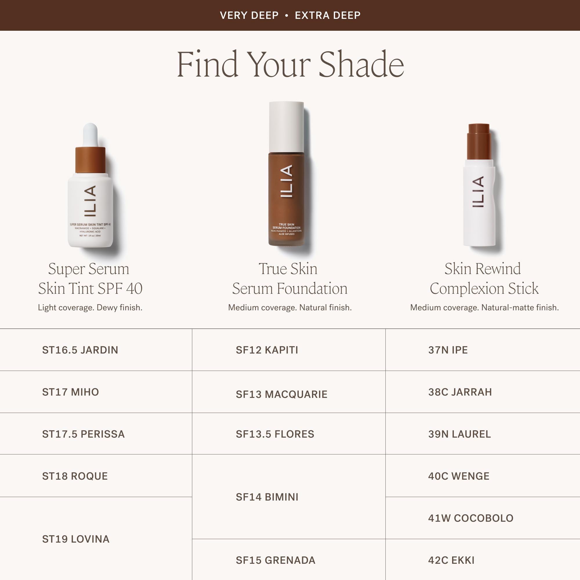 ILIA True Skin Serum Foundation — Weightless, Buildable Coverage, Vegan & Cruelty-Free