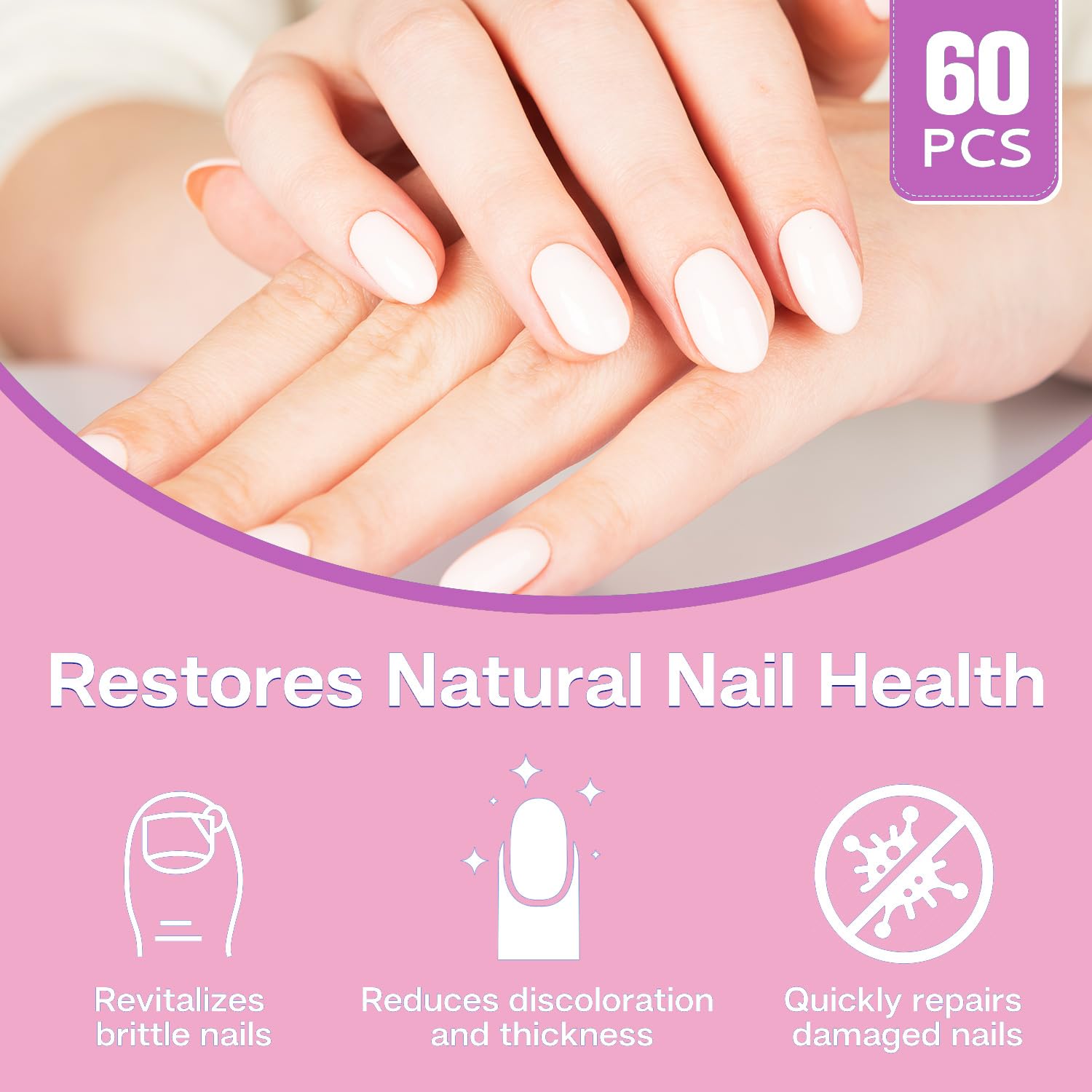 ILIORGOGO Nail Patches – Nighttime Nail Renewal for Fingernails & Toenails | 60 Count