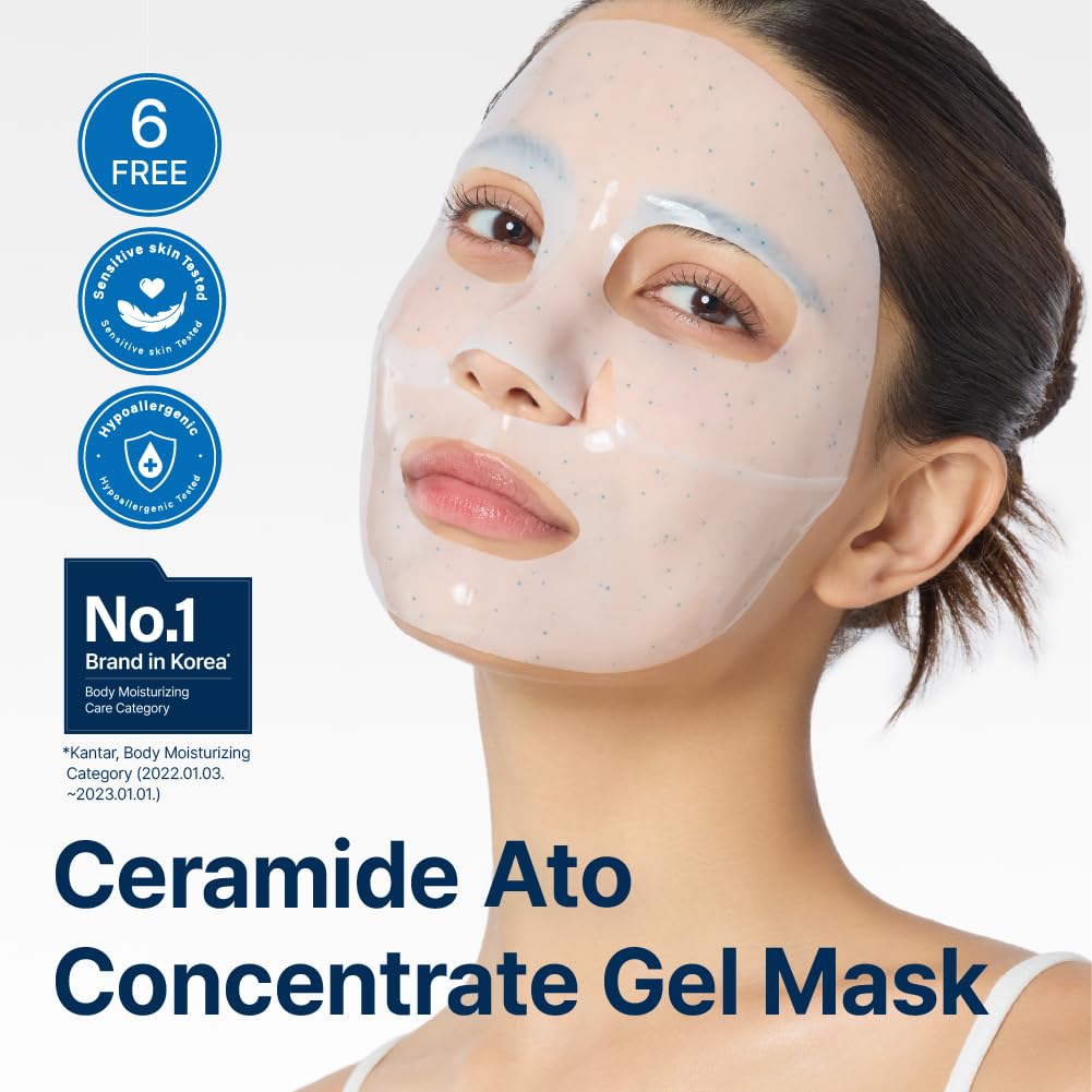 Illiyoon Ceramide Ato Concentrate Gel Mask – Hydrating Overnight Hydrogel with Ceramide, Collagen & Hyaluronic Acid