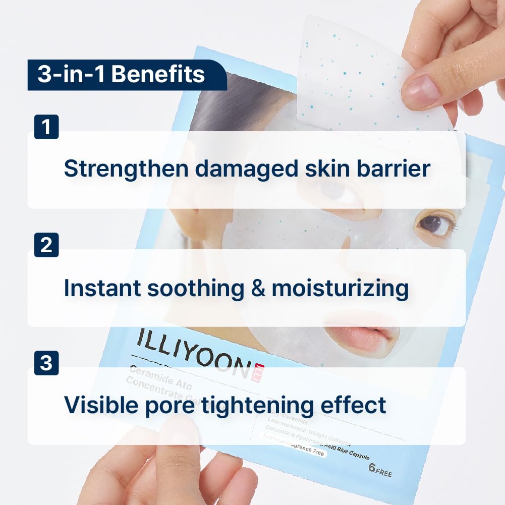 Illiyoon Ceramide Ato Concentrate Gel Mask – Hydrating Overnight Hydrogel with Ceramide, Collagen & Hyaluronic Acid
