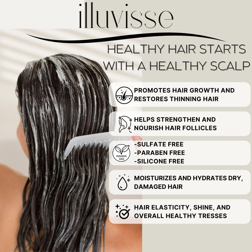 ILLUVISSE Batana Oil Shampoo & Conditioner Set – Rosemary, Tea Tree, Biotin for Hair Growth – 500 mL
