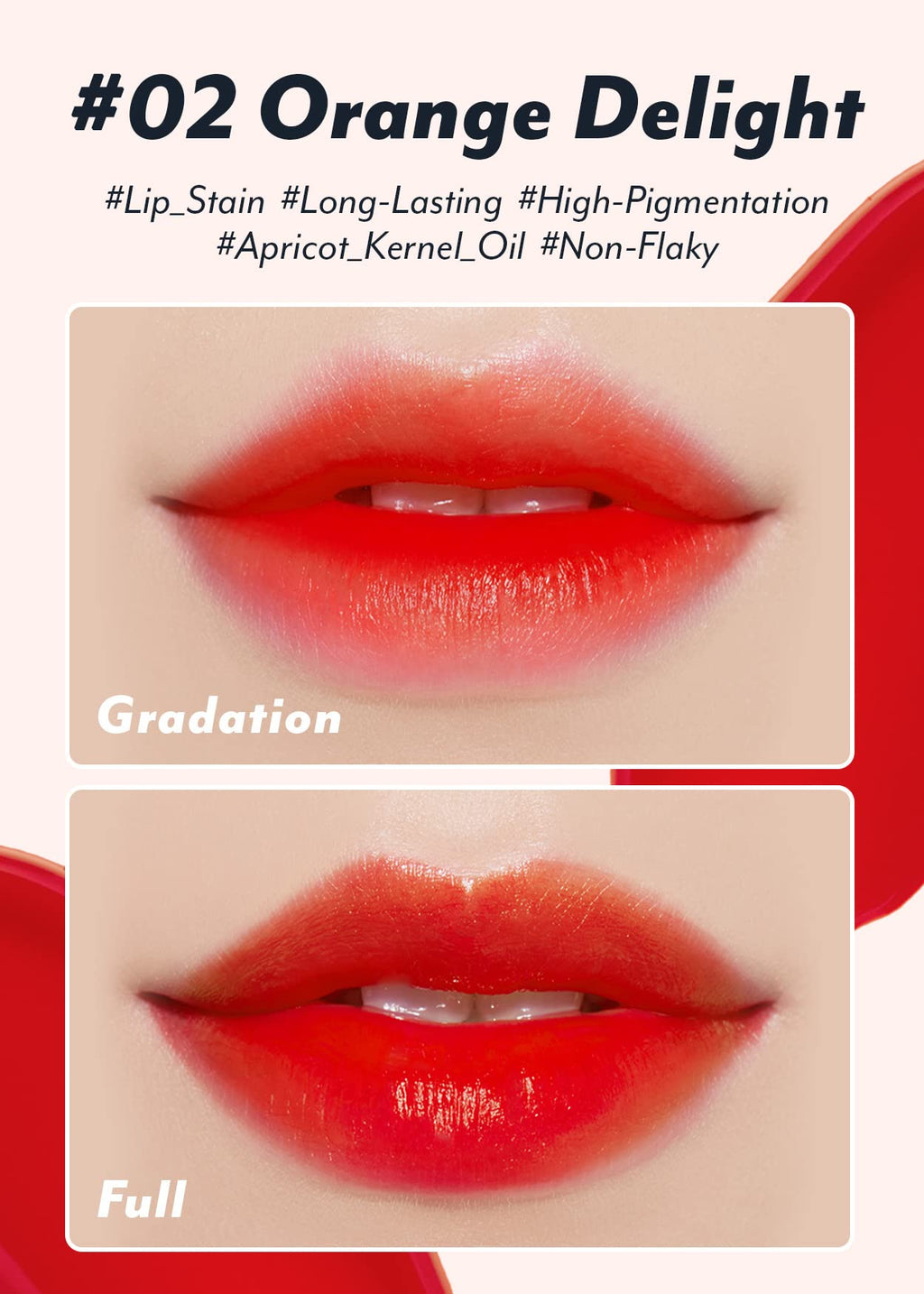 IM MEME Color Key Ring Water Gel Lip Tint - Orange Delight