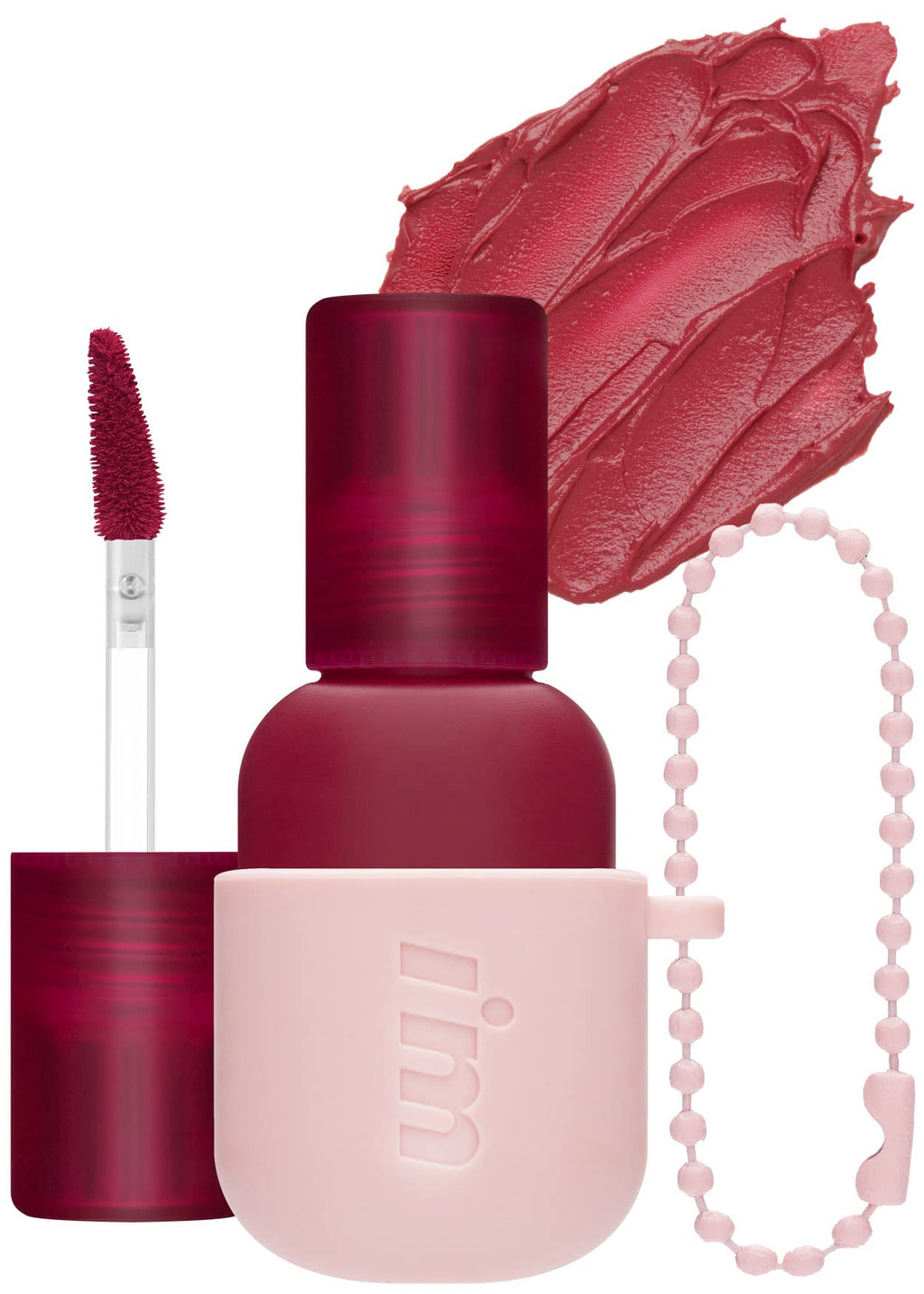 I'M MEME Color Key Ring Velvet Lip Tint 07 Muted Plum | Long-Lasting Matte Lip Tint, Keyring Packaging, 2.8g
