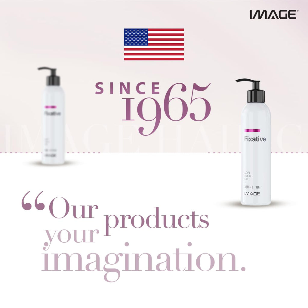 Image Fixative Natural Styler Hair Gel – Soft Hold, Frizz Control, UV Protection | 32 Fl Oz