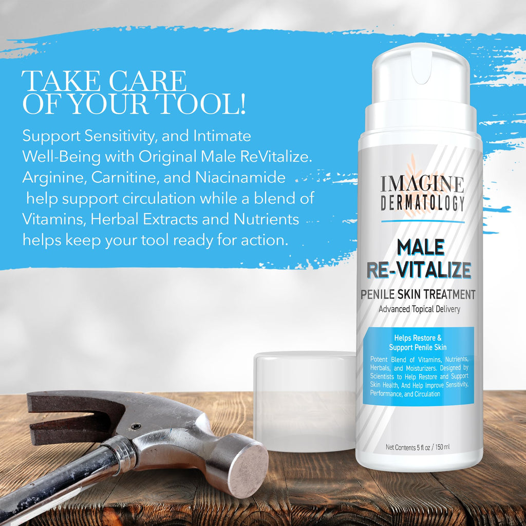 Imagine Dermatology Male Re-Vitalize Penile Health Cream – Soothing, Restorative Moisturizer 5oz