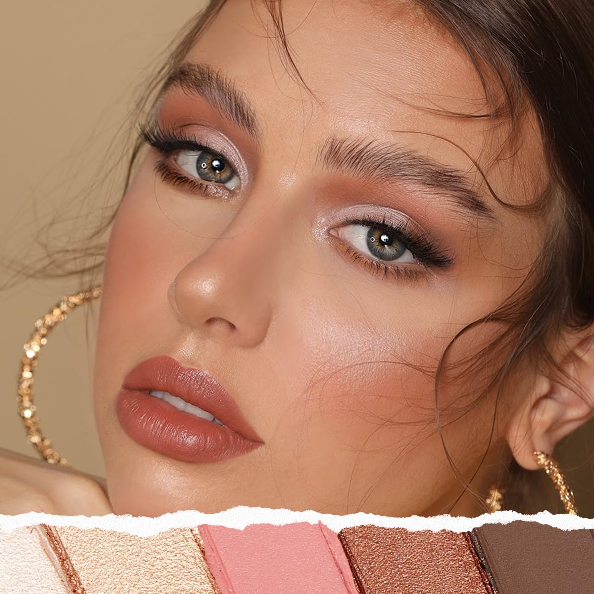 imakeupnow 8PCS Neutral Eyeshadow Stick Set – Metallic Shimmer & Matte Cream Eye Shadow in Neutral Brown