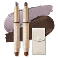 imakeupnow Cream Waterproof Eyeshadow Stick Set – 2pc with Small Cosmetic Bag | Shimmer Matte Finish