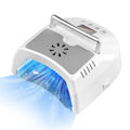 IMENE 72W Cordless UV LED Nail Lamp with Fan – Rechargeable Gel Nail Dryer (White)