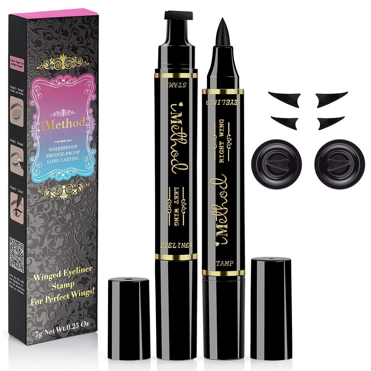iMethod Eyeliner Stamp 2 Pens – Winged Cat Eye, Waterproof & Long-Lasting
