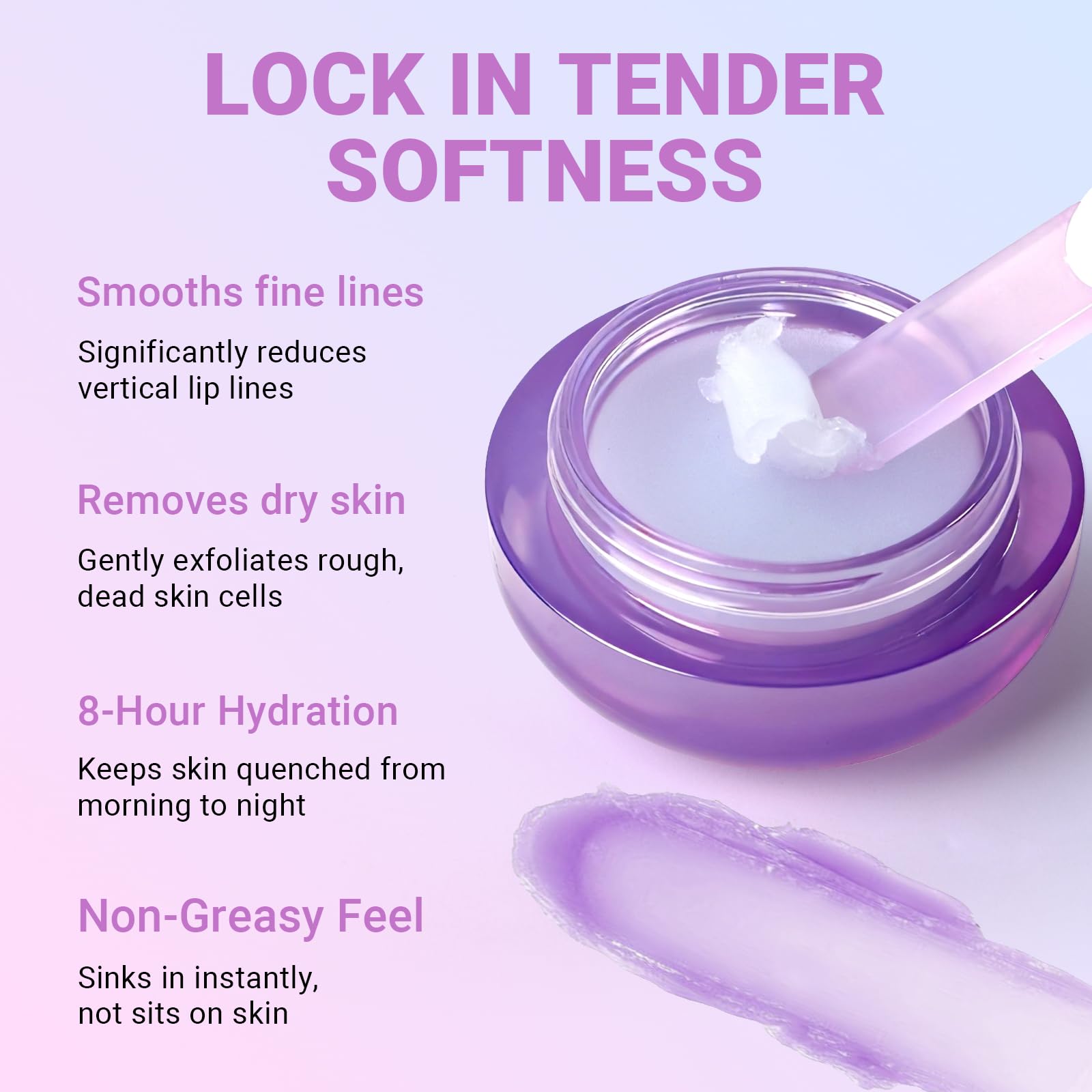 iMethod Lip Mask Overnight - 8-Hour Hydration Lip Sleeping Mask with Hyaluronic Acid (Peach)