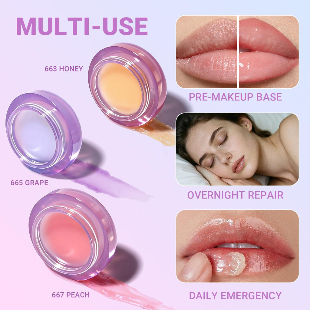 iMethod Lip Mask Overnight - 8-Hour Hydration Lip Sleeping Mask with Hyaluronic Acid (Peach)