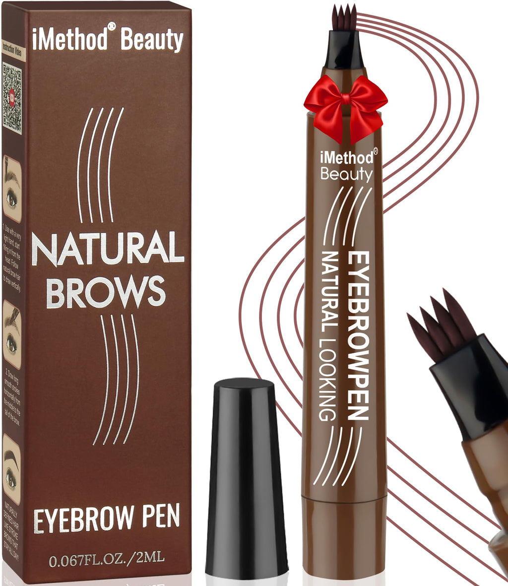 iMethod Microblading Eyebrow Pen – 4-Fork Tip, Waterproof, 24h Wear, 7 Shades