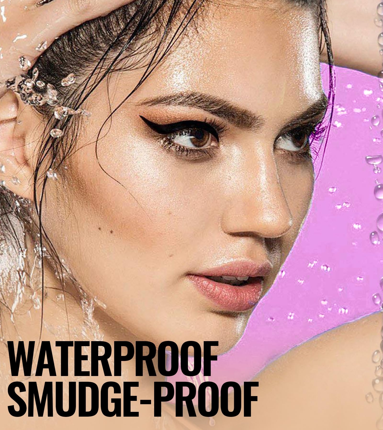 iMethod Winged Eyeliner Stamp - 2 Pens, Waterproof & Smudge-Proof, 10 mm Wing