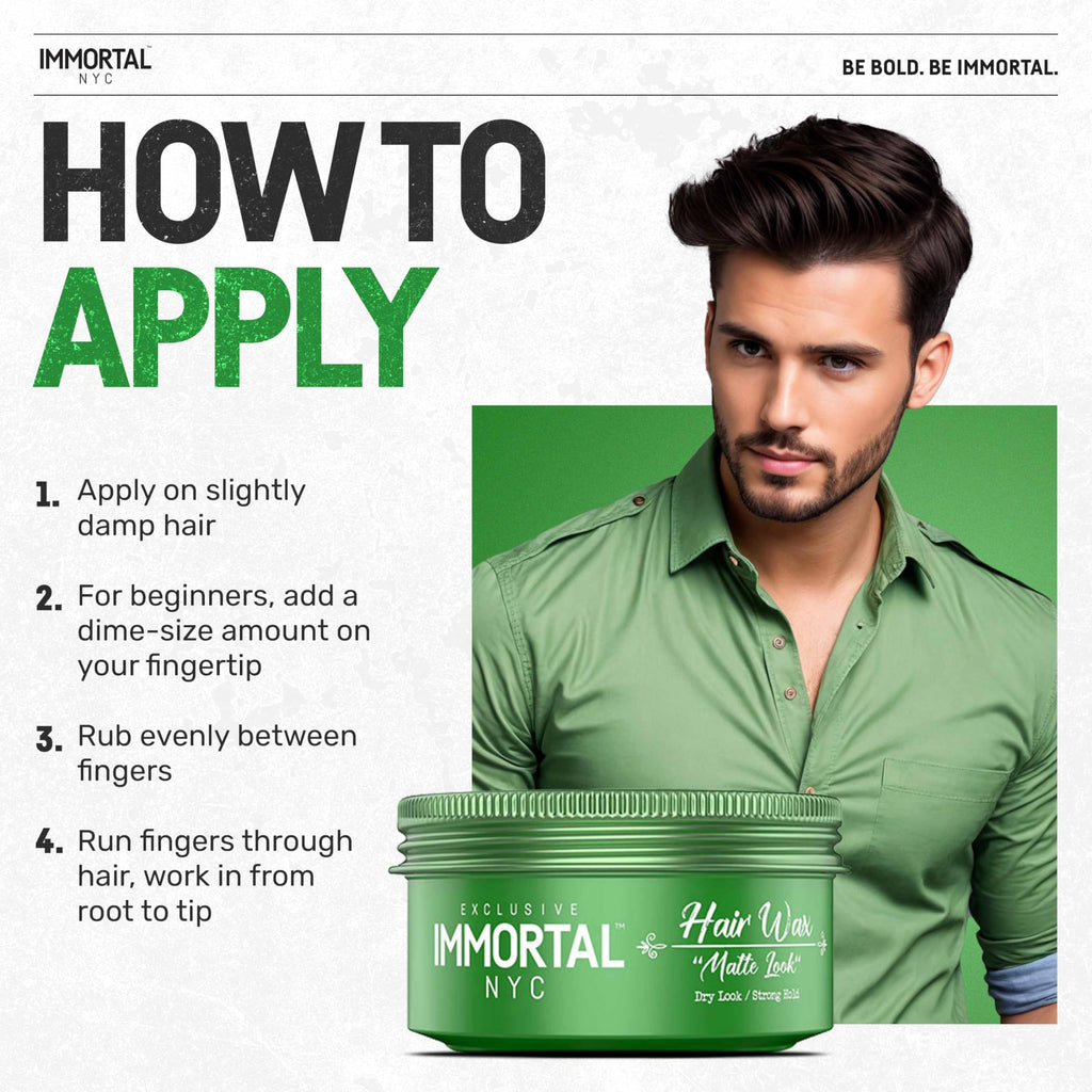 Immortal NYC Matte Look Hair Wax – Strong Hold, Matte Finish, Natural Look