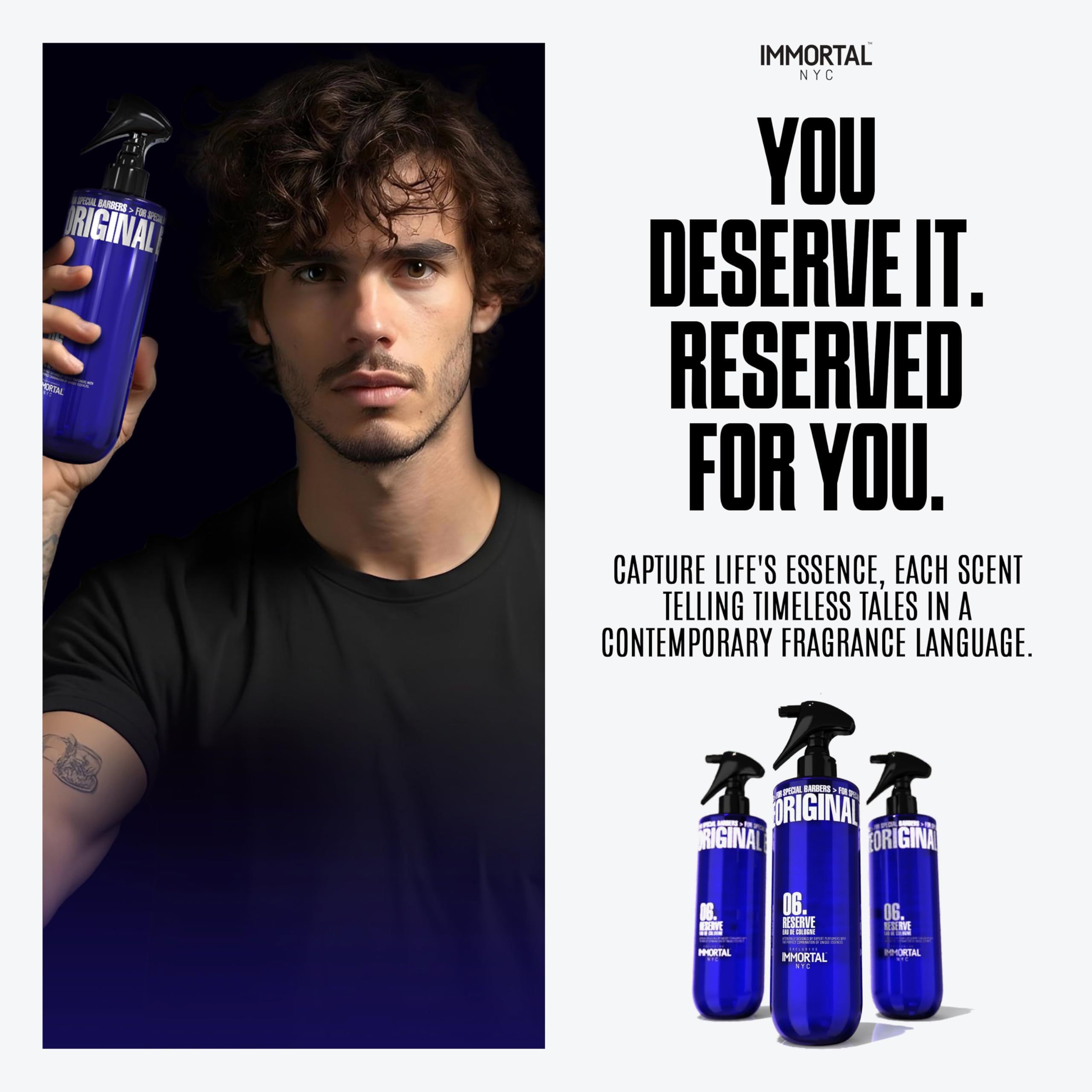 Immortal NYC Reserve 06 After Shave Spray for Men – 17 oz / 500 ml | Softens Skin, Refreshes, Moisturizes