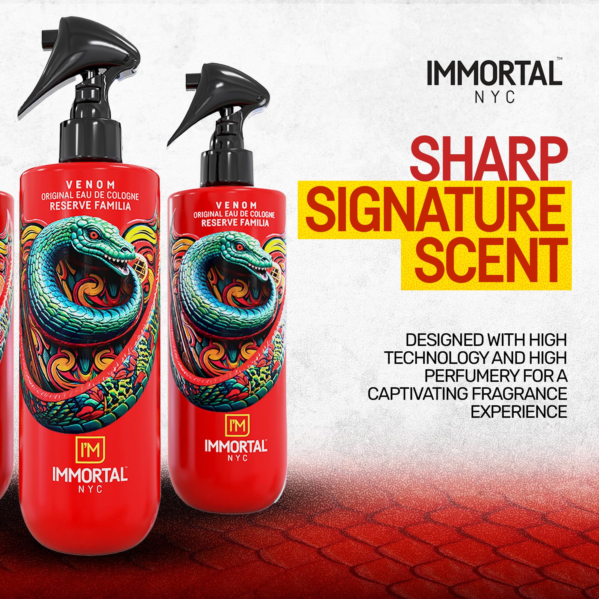 Immortal NYC Reserve Venom After Shave for Men – 17 oz, Moisturizing, Fruity Floral