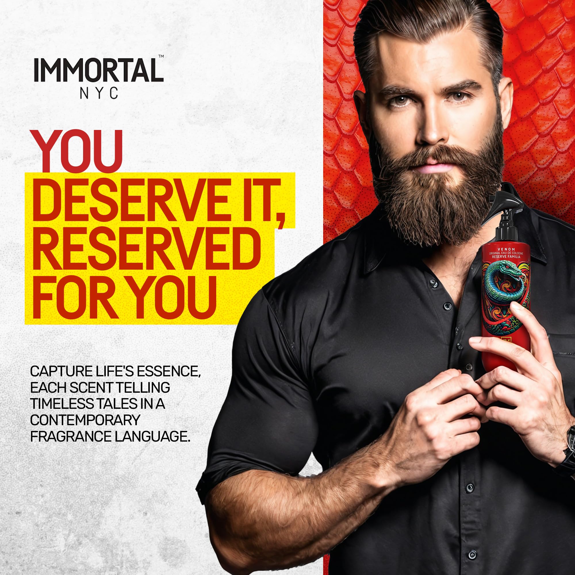 Immortal NYC Reserve Venom After Shave for Men – 17 oz, Moisturizing, Fruity Floral