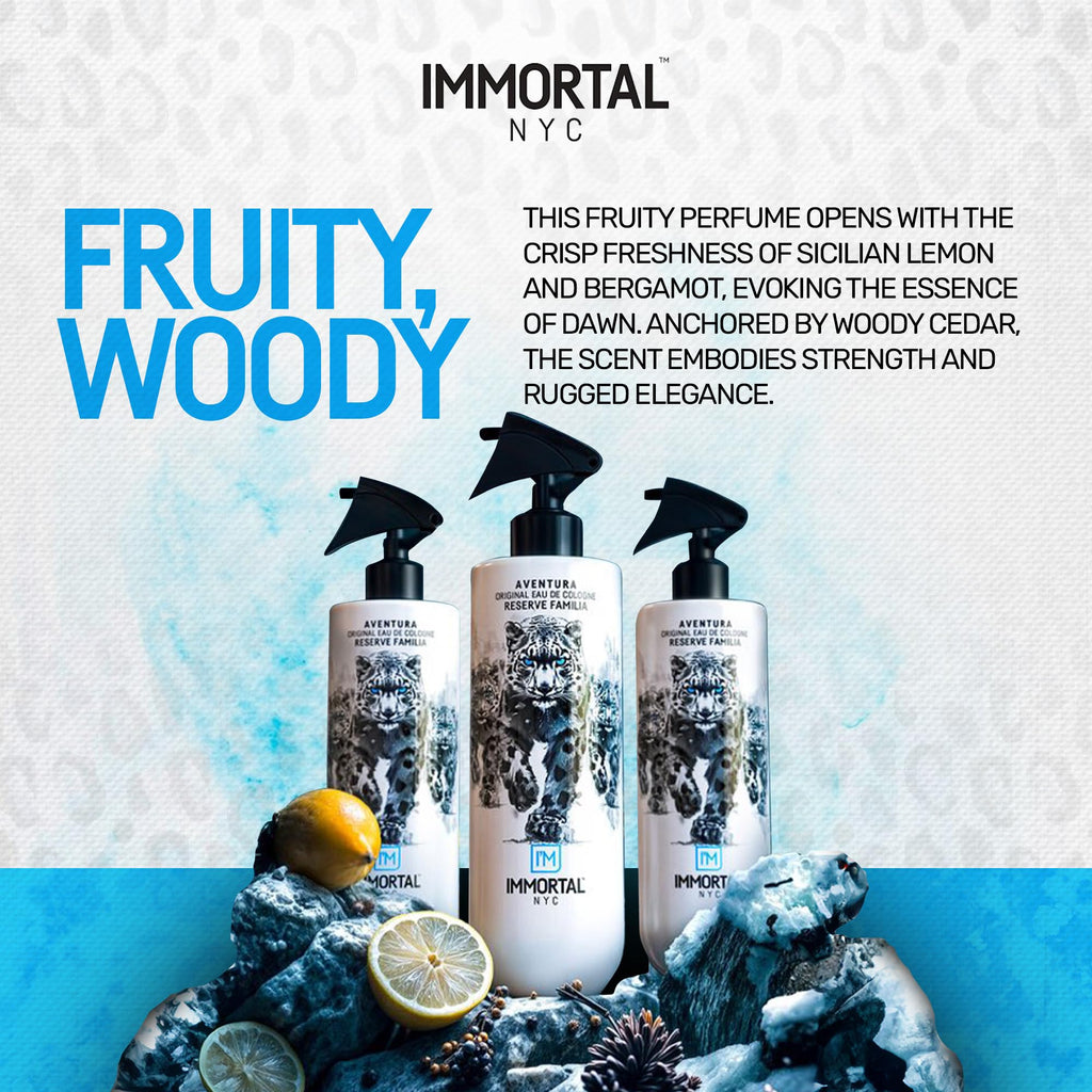 Immortal NYC Reserve Aventura After Shave for Men – 17 oz, Fruity Woody Scent