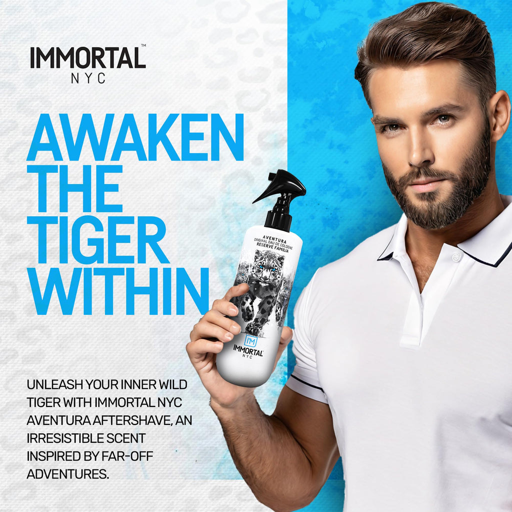 Immortal NYC Reserve Aventura After Shave for Men – 17 oz, Fruity Woody Scent