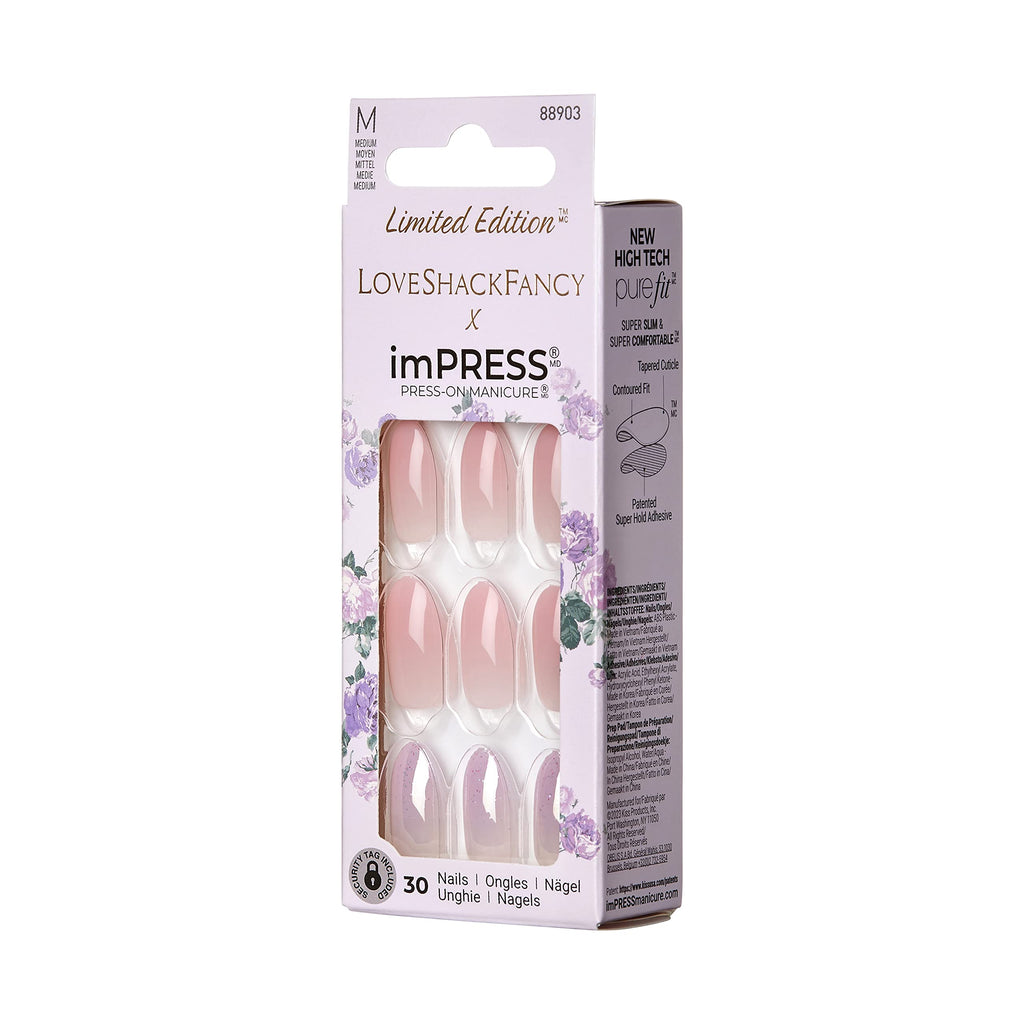 imPRESS x LoveShackFancy Blushing Lavender Press-On Nails — Limited Edition