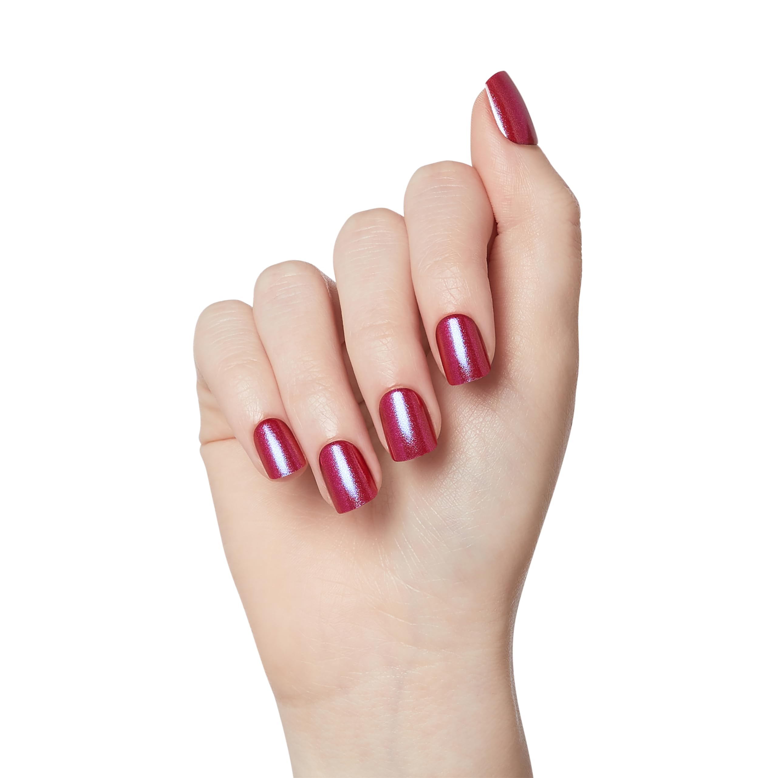 imPRESS No Glue Mani Color FX This City – Dark Red, Short Squoval Nails Kit
