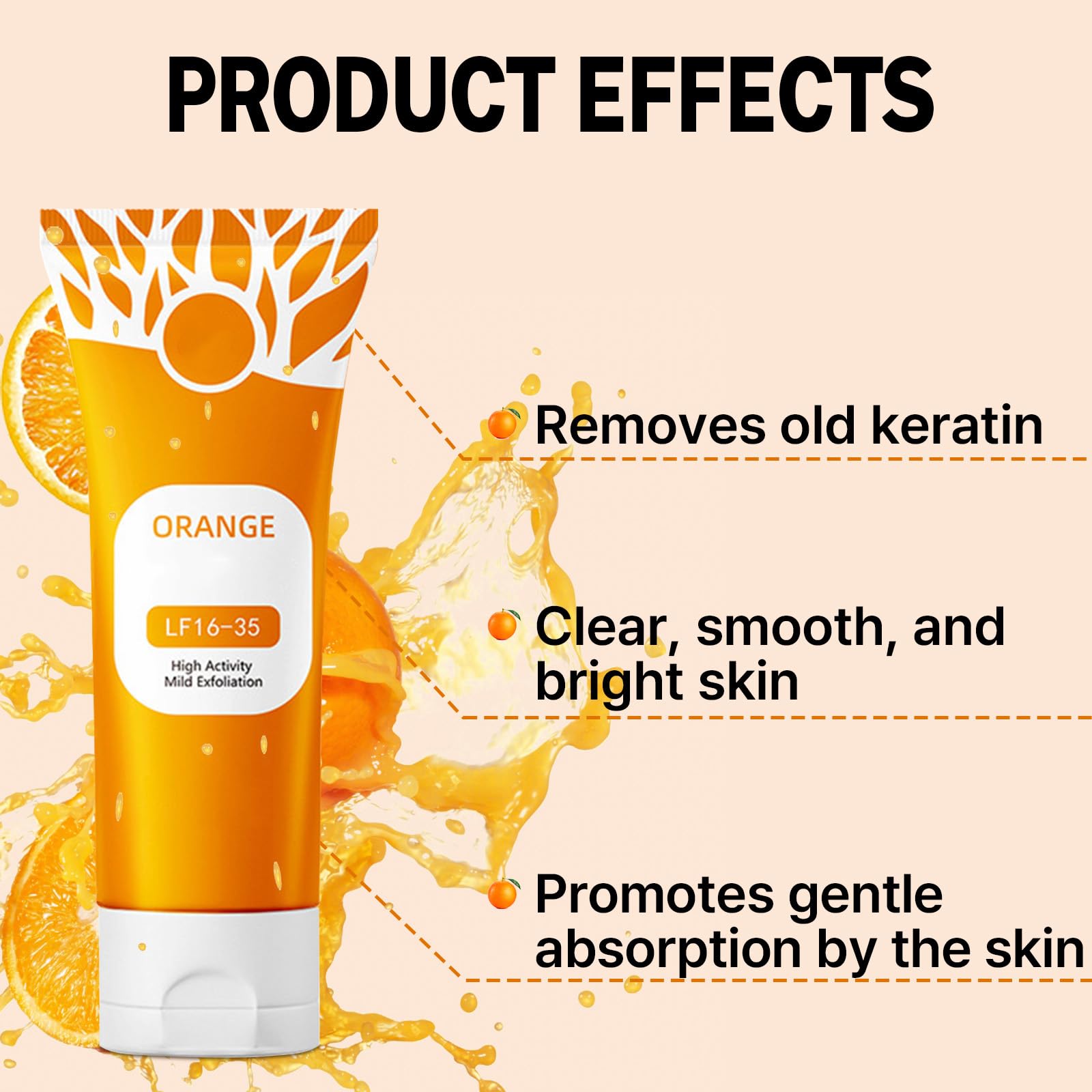 IMrawlook 2pcs Orange Exfoliating Gel for Face & Body – Dual-Action Cleansing & Hydration