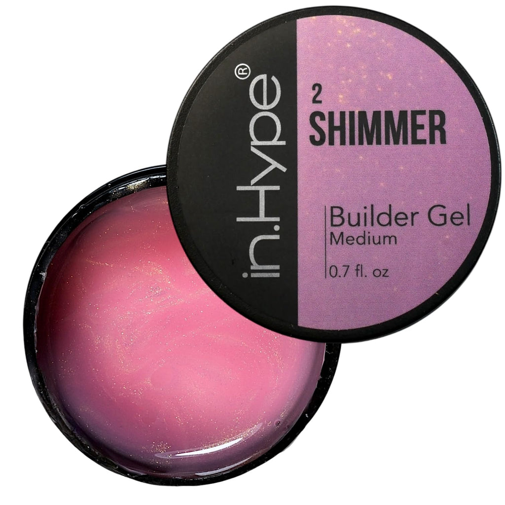 IN.HYPE Sculpting Hard Builder Gel – Luminesce Pink #2 for Nail Extensions & Strengthening