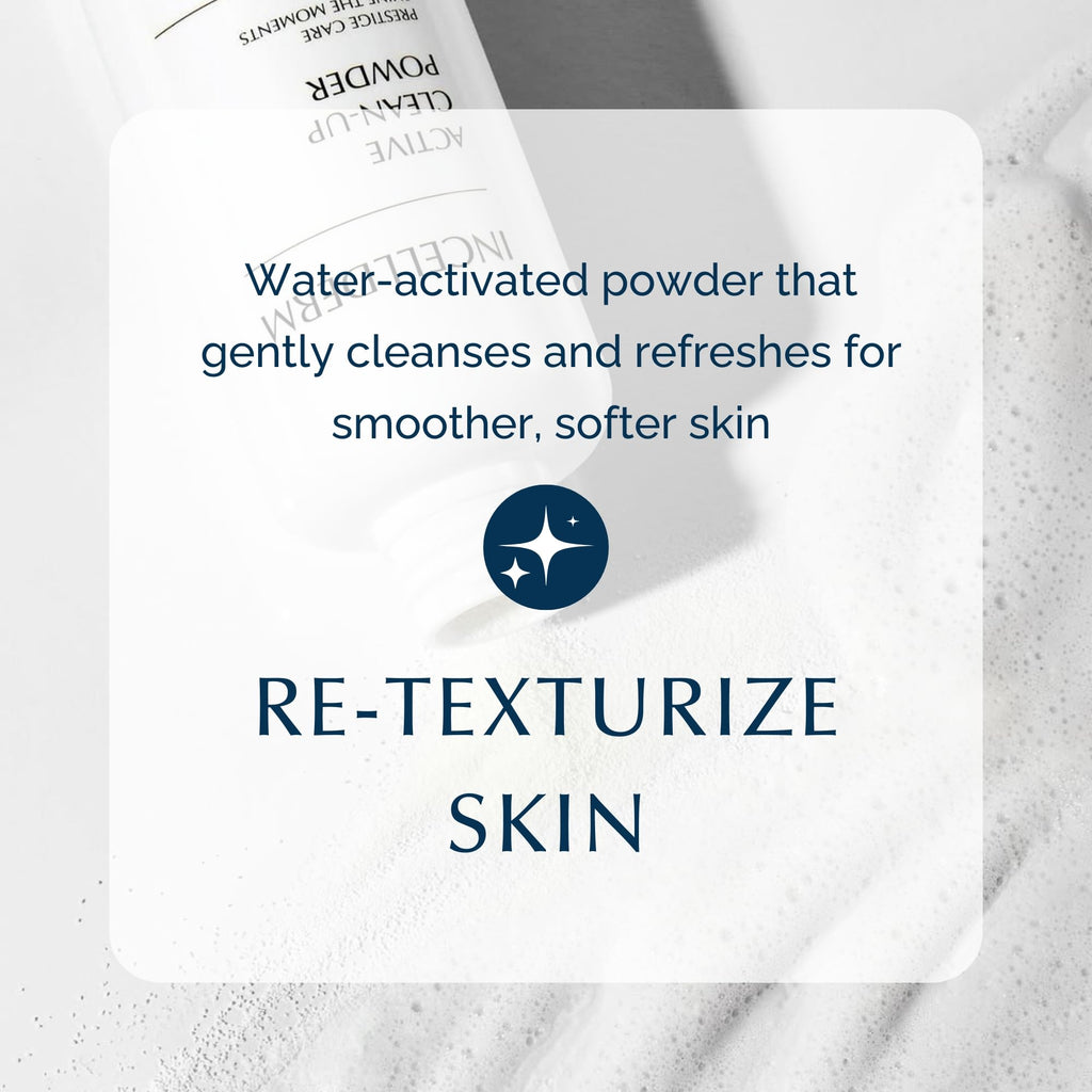 INCELLDERM Active Clean-Up Powder 90g | Water-Activated Papain Cleanser