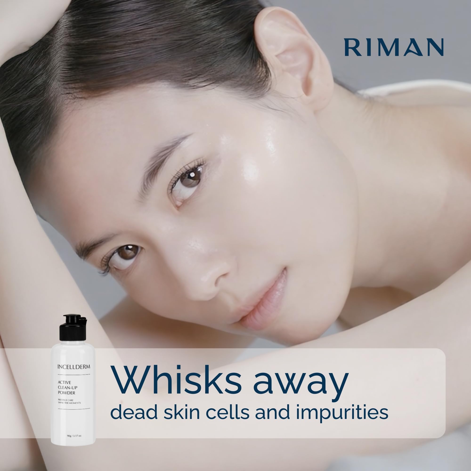 INCELLDERM Active Clean-Up Powder 90g | Water-Activated Papain Cleanser