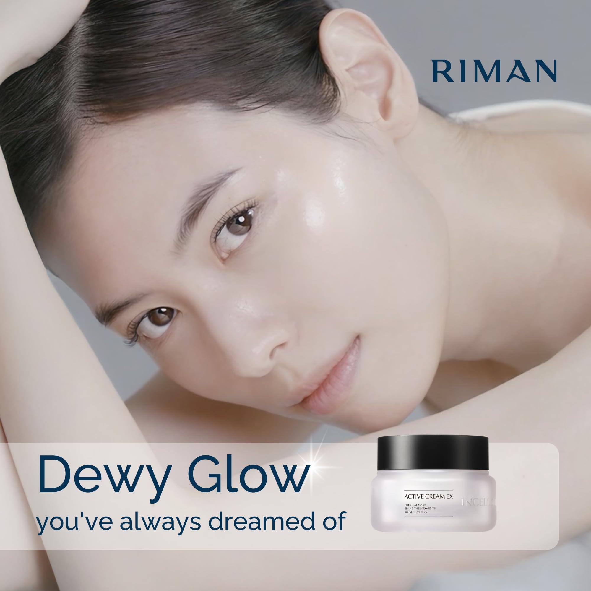 Riman Active Cream EX by INCELLDERM — Fast-Absorbing Moisturizer for Sensitive Skin
