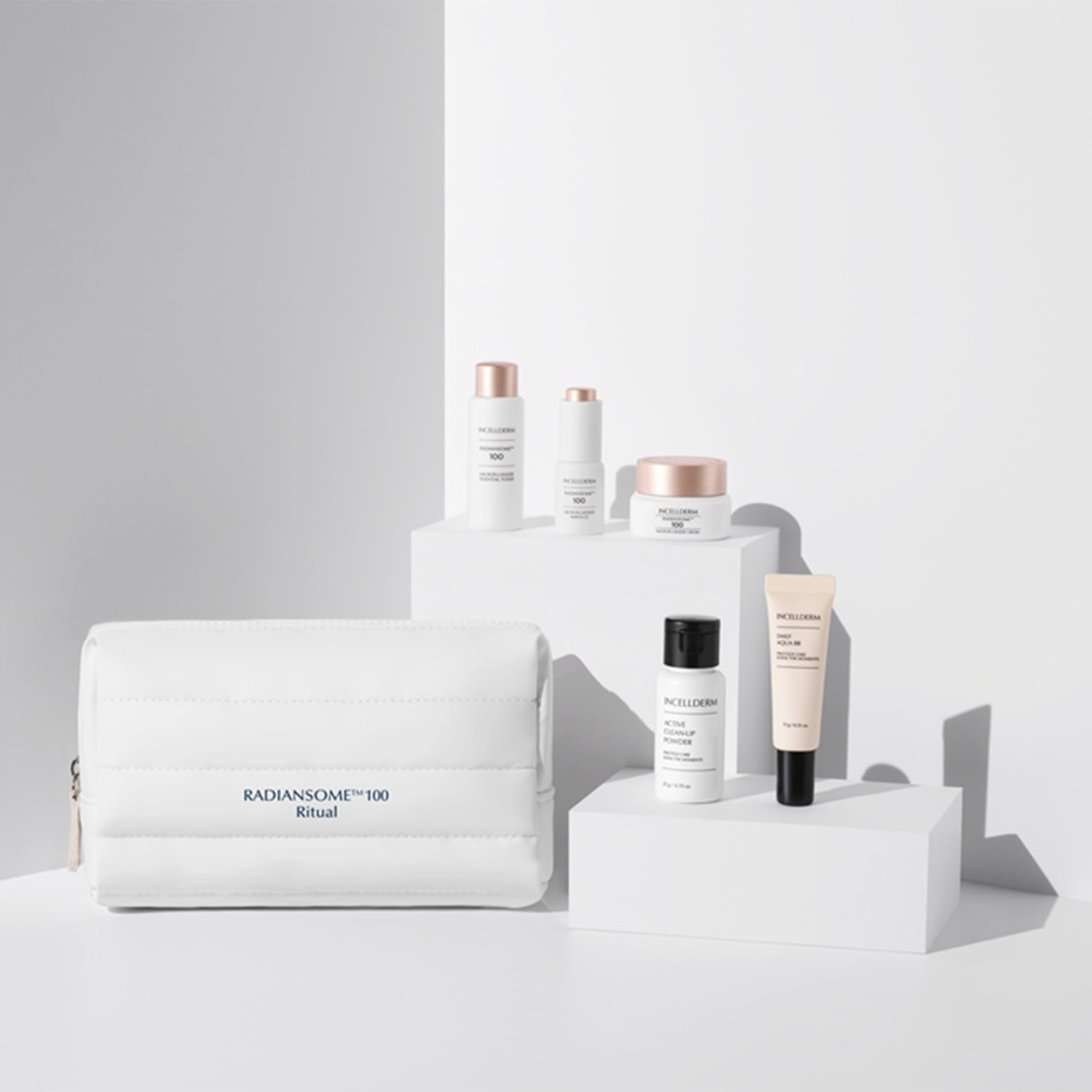 INCELLDERM Riman Radiansome Travel Kit – 5-Piece Hydrating Skincare Set for On-The-Go