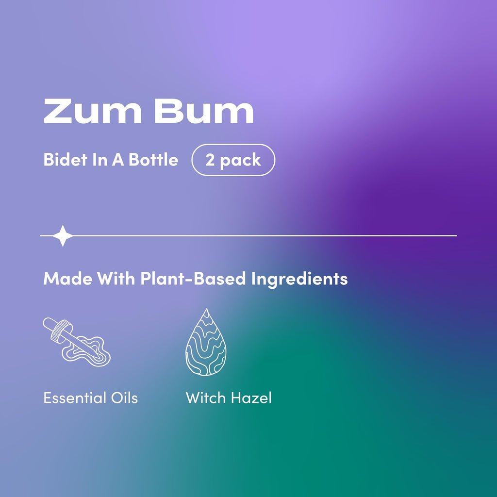Indigo Wild Zum Bum Bidet in a Bottle – Portable, Natural Refreshment (2 Pack)