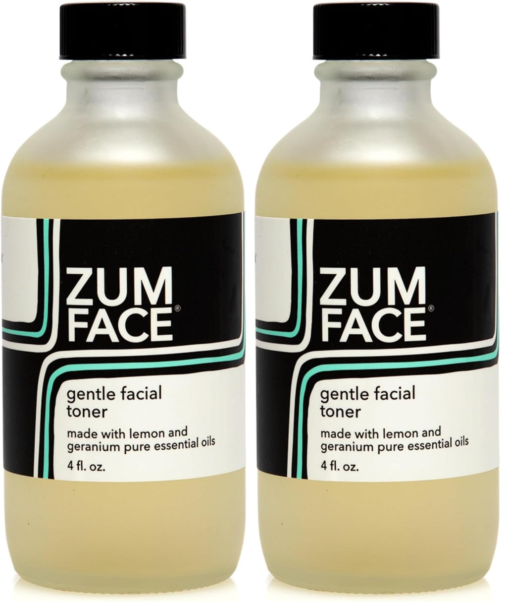 Indigo Wild Zum Face Gentle Facial Toner – Hydrating Lemon & Geranium, Pack of 2 (4 fl oz each)
