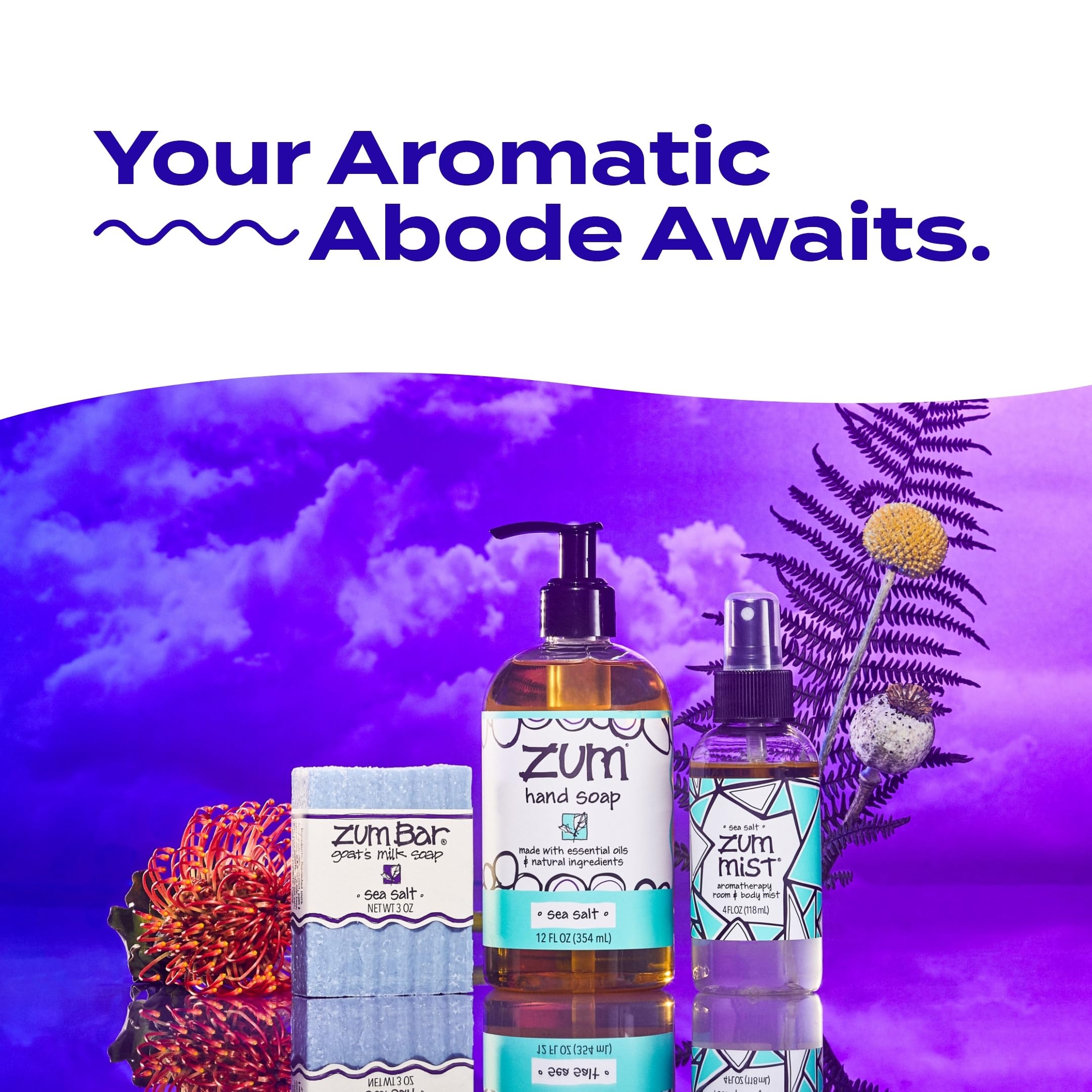 Zum Indigo Wild Bundle: Goat Milk Soap Bars (2x 3 oz) + Zum Mist (4 fl oz) – Frankincense & Myrrh Scent