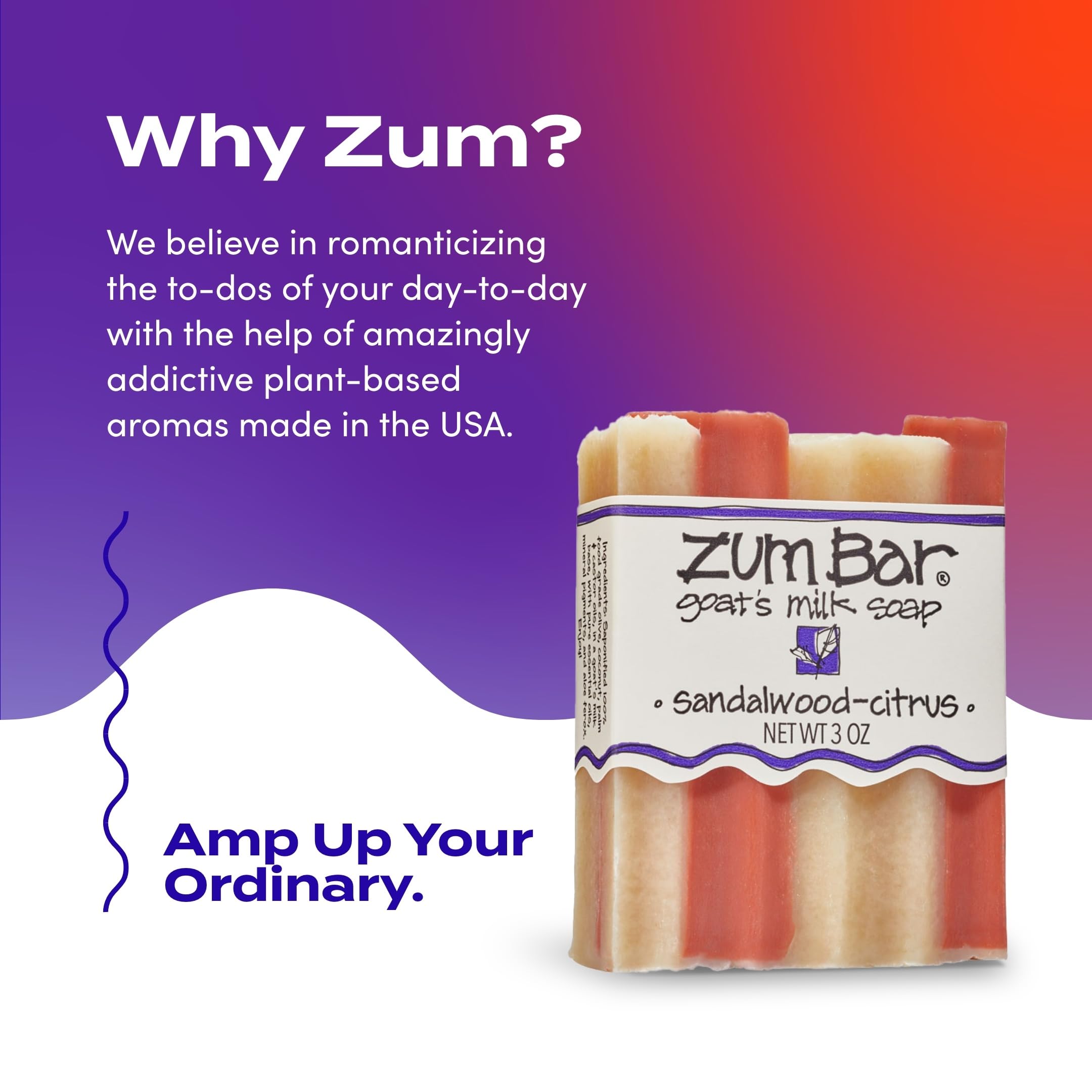 Indigo Wild Zum Goat Milk Soap Bar – Sandalwood-Citrus, 3 oz, 6 Pack | Hand & Body Soap