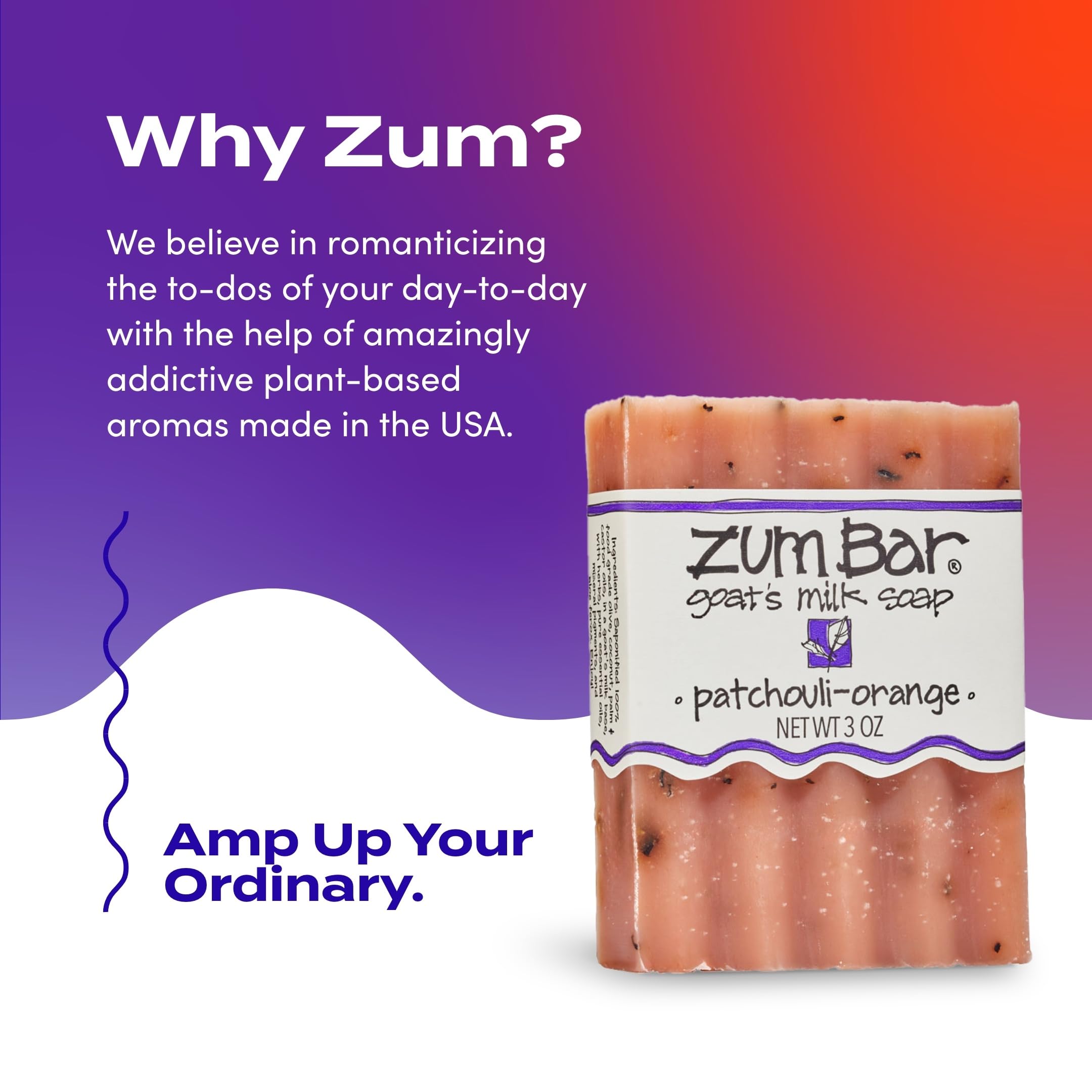 Indigo Wild Zum Goat Milk Soap Bar – Patchouli-Orange (3 Pack) | Hand & Body