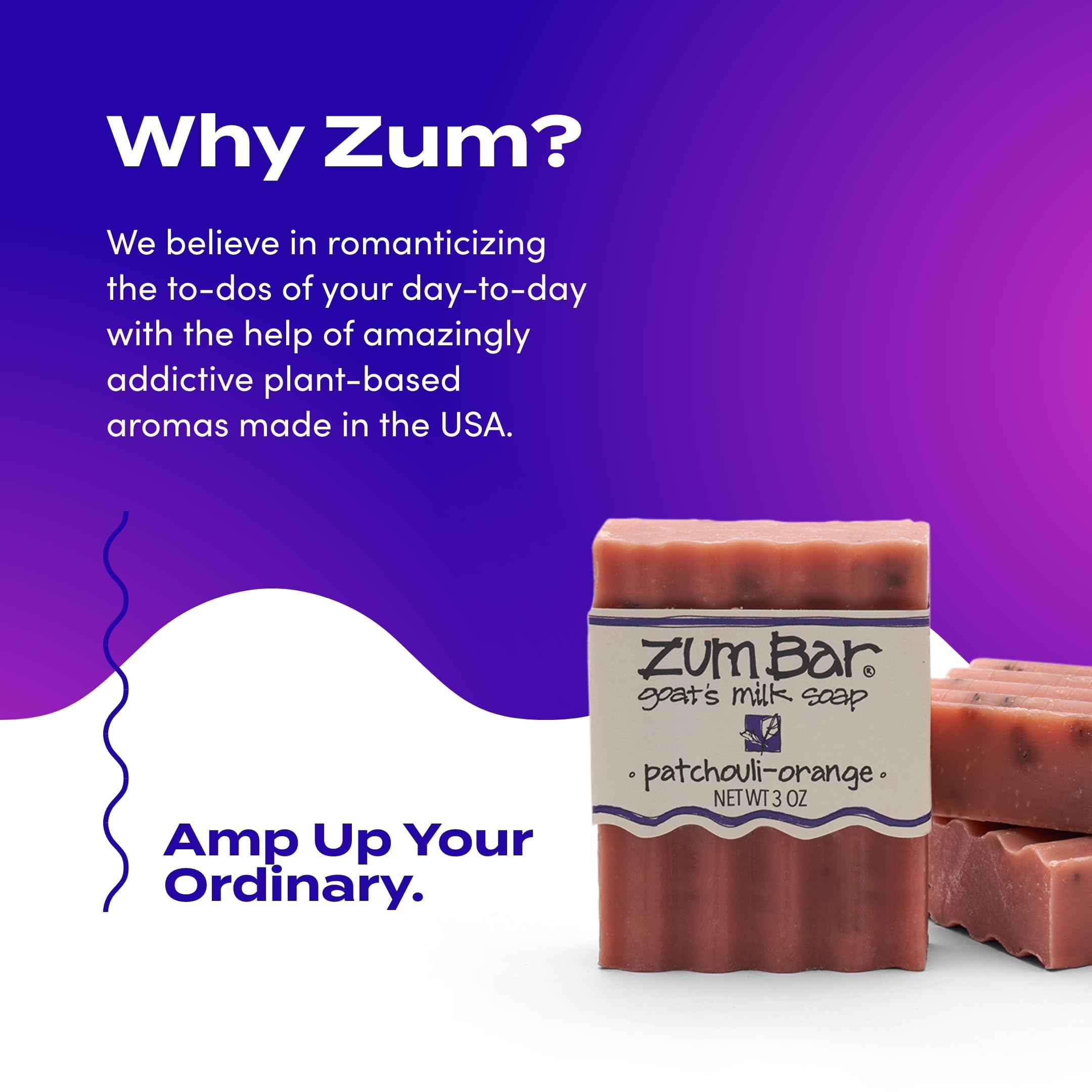 Indigo Wild Zum Goat's Milk Soap Bar – Patchouli-Orange, 3 oz, 6-Pack | Handcrafted with Plant Oils & Goat Milk