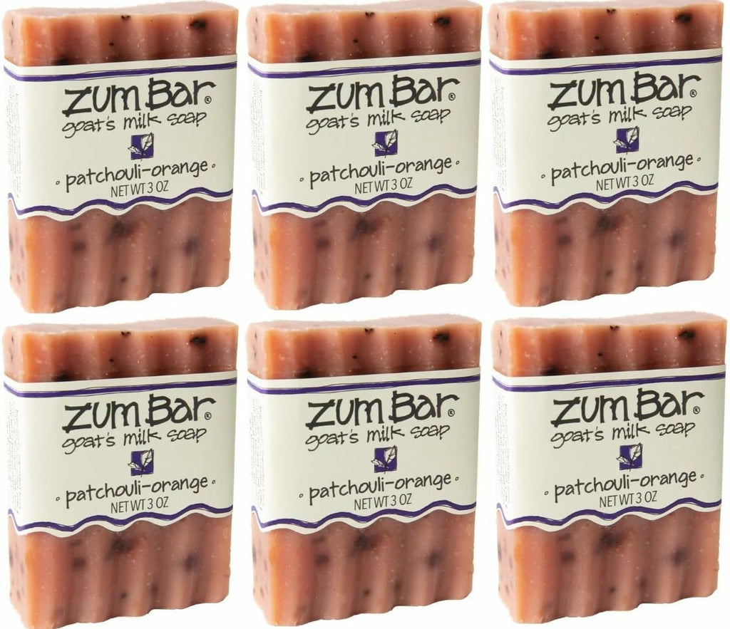Indigo Wild Zum Goat's Milk Soap Bar – Patchouli-Orange, 3 oz, 6-Pack | Handcrafted with Plant Oils & Goat Milk
