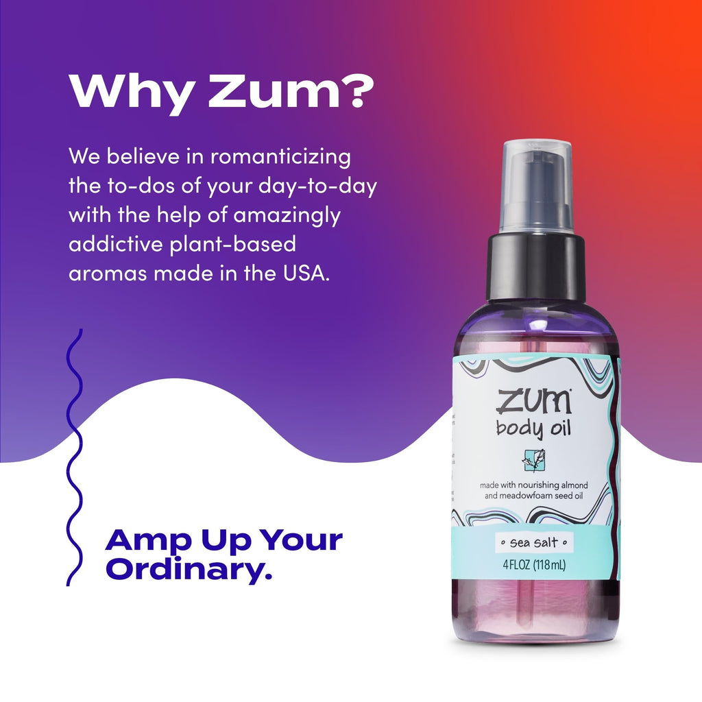 Indigo Wild Zum Sea Salt Body Oil – Nourishing Massage Oil with Sweet Almond Oil | 4 fl oz