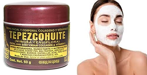 Indio Papago Tepezcohuite Night Cream 60g – 2 Pack | Reduce Fine Lines, Clarify Skin