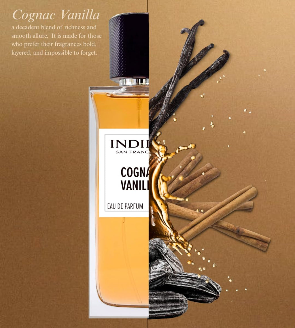 INDIRA SAN FRANCISCO Cognac Vanilla – Unisex Eau de Parfum, Warm Gourmand, 100 ml