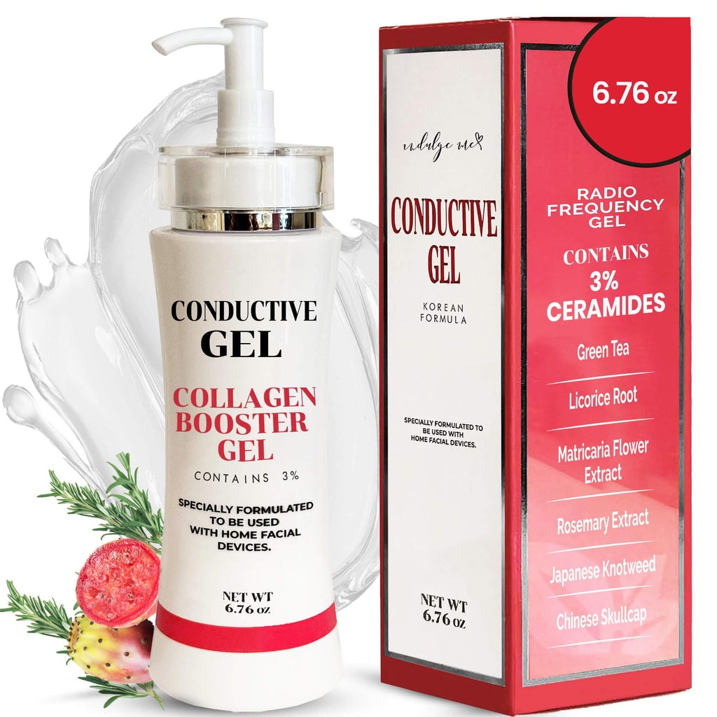 IndulgeMe Conductive Gel – Collagen, Ceramide & Hyaluronic Acid for Microcurrent Devices | Fragrance-Free Korean Formula