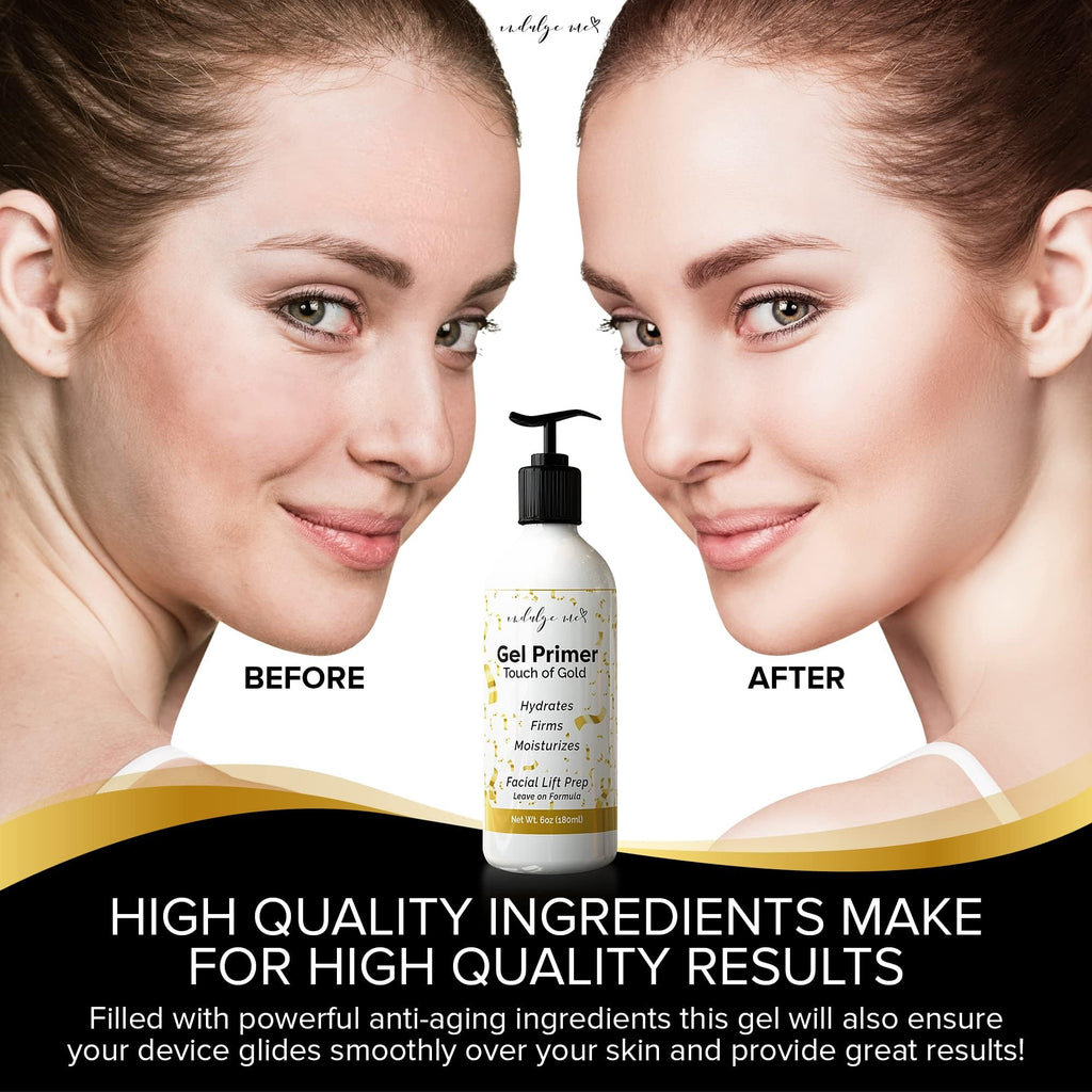 IndulgeMe Conductive Gel – Facial Hydrating Primer with Hyaluronic Acid, Collagen Peptide, Niacinamide & Gold Foil