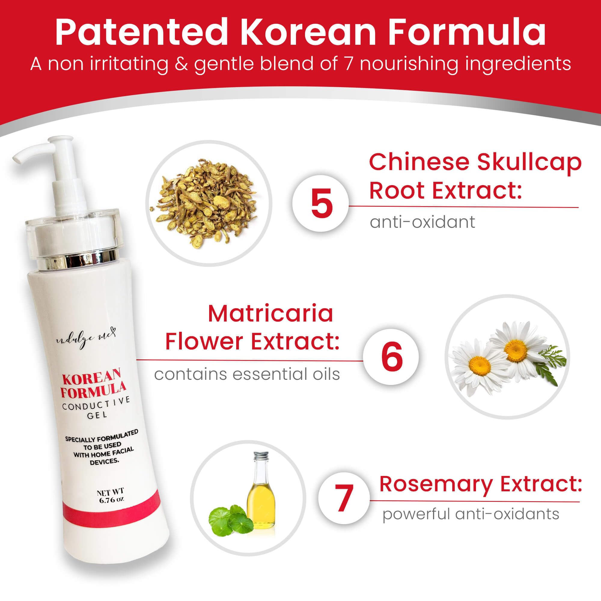 IndulgeMe Conductive Gel – Collagen, Ceramide & Hyaluronic Acid for Microcurrent Devices | Fragrance-Free Korean Formula