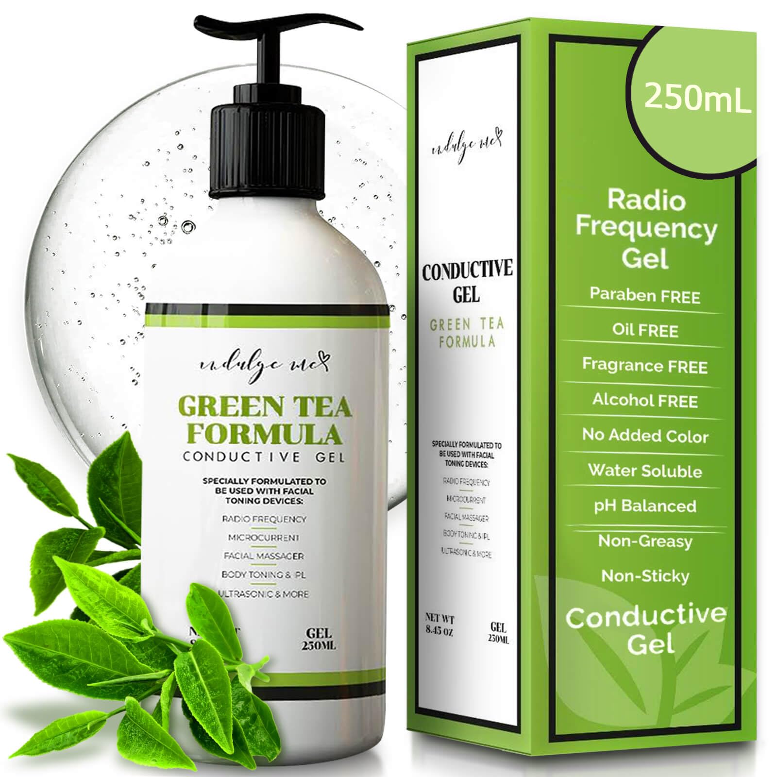 IndulgeMe Facial Conductive Gel for Microcurrent Devices – Korean Green Tea, Aloe & Hyaluronic Acid