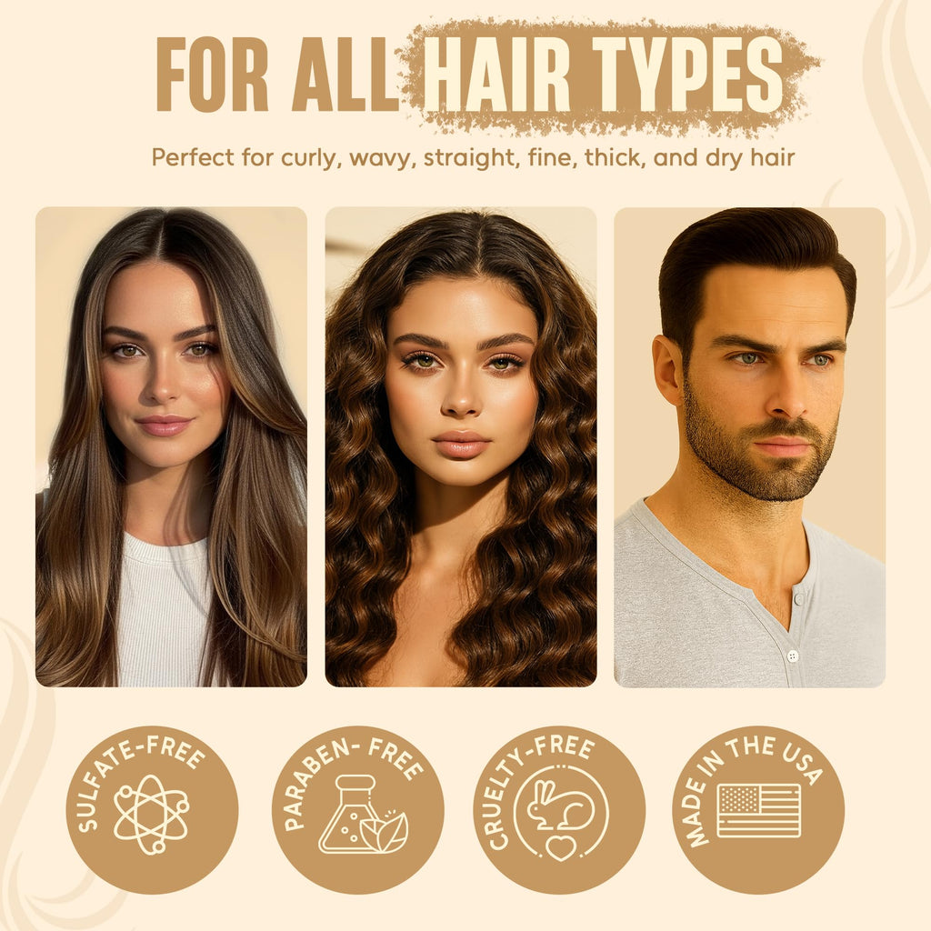 INFINA ESSENTIALS Keratin Shampoo & Conditioner Set – 16 fl oz Each | Batana Oil & Bamboo Extract