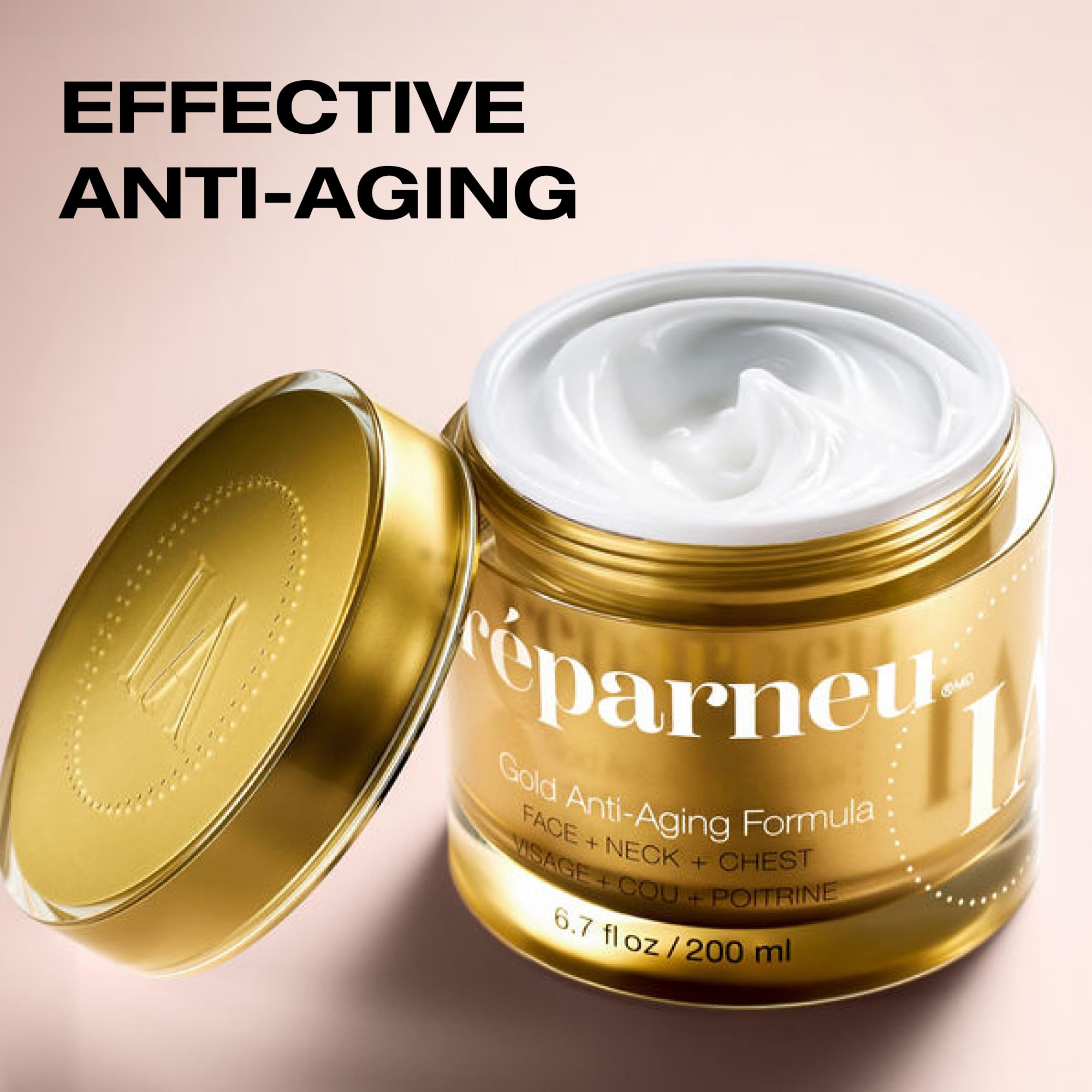 InfiniteAloe reparneu Gold Anti-Aging Formula – Neck Firming, Face Tightening