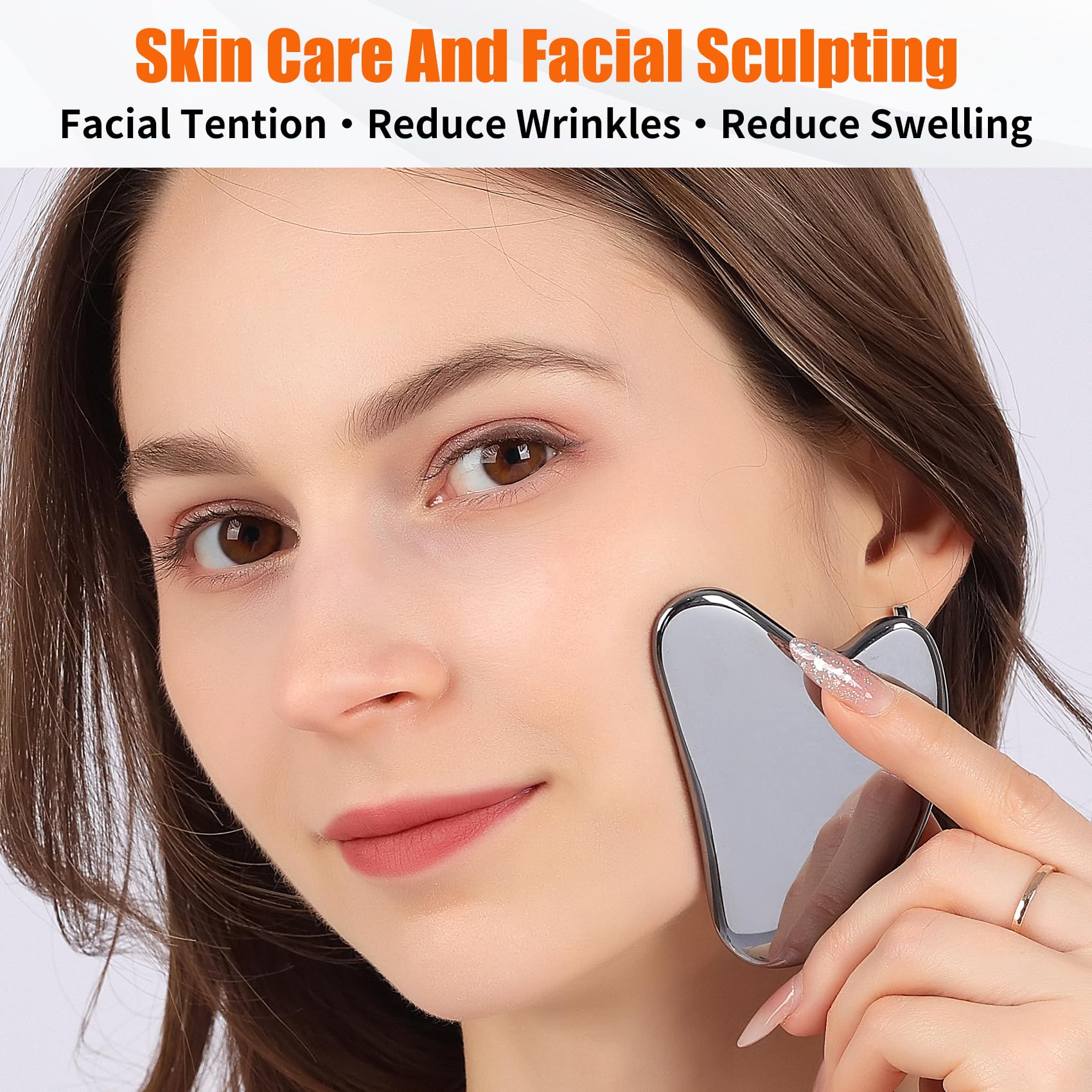 InfiniteRelax Face Massager – Metal Roller & Gua Sha Tool for Spa-Like Skincare
