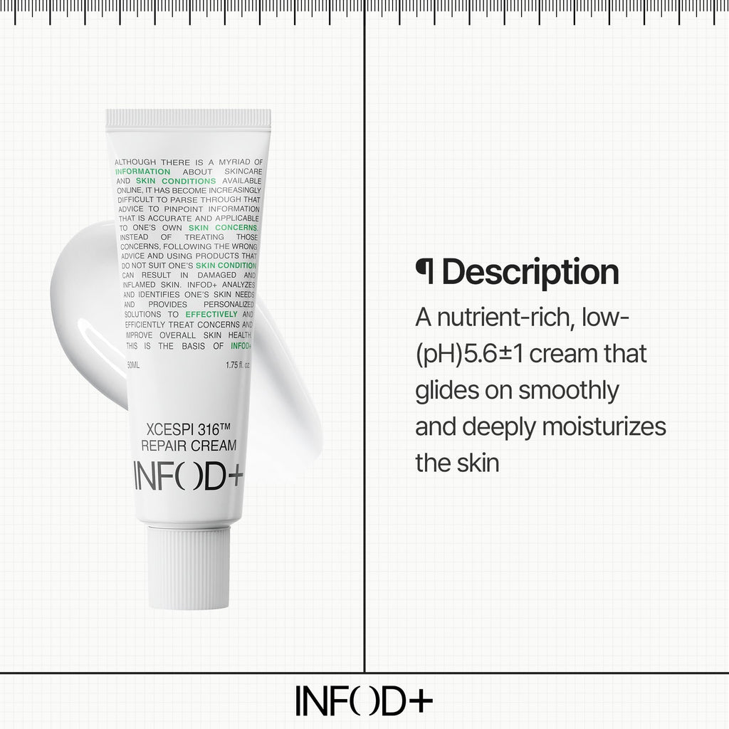 INFODPLUS Korean Skin Care Sensitive Face Cream – Lightweight Ceramides & Panthenol Moisturizer (50ml)